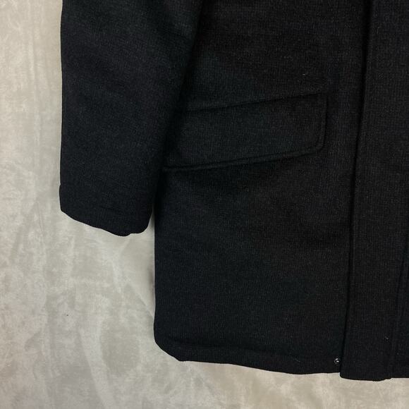 Tommy Hilfiger Men's 40L Wool Mix Overcoat Puffer Quilt Pilot Charcoal *no hood* - Picture 3 of 16